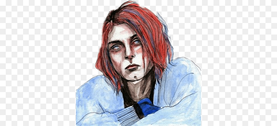 Kurt Cobain Art By David Lucas, Portrait, Drawing, Face, Head Free Png Download