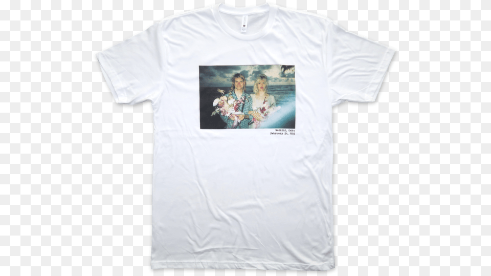 Kurt Cobain Courtney Wedding T Shirt Wonder Woman, T-shirt, Clothing, Adult, Person Free Transparent Png