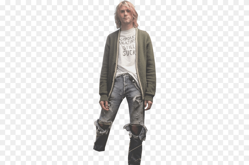 Kurt Cobain Grunge, Sweater, Clothing, Pants, Knitwear Png