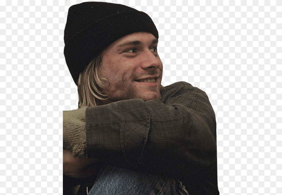 Kurt Cobain Kurt Cobain In A Beanie, Portrait, Photography, Person, Head Free Transparent Png