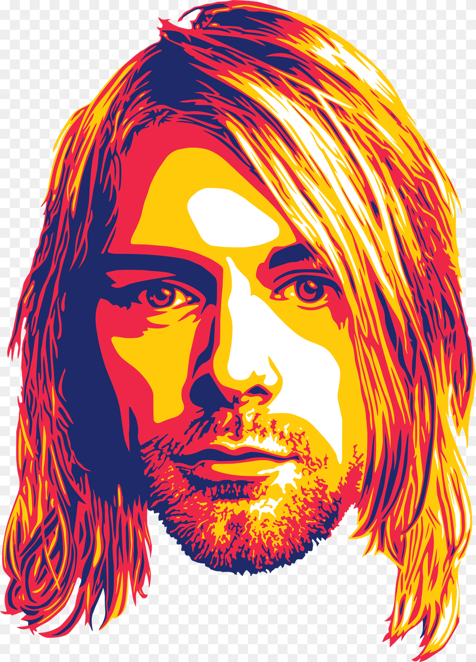 Kurt Cobain Nirvana Grunge Vector Music Illustration Png Image