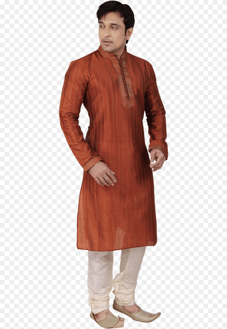 Kurta With Churidar Standing, Clothing, Coat, Adult, Person Free Png