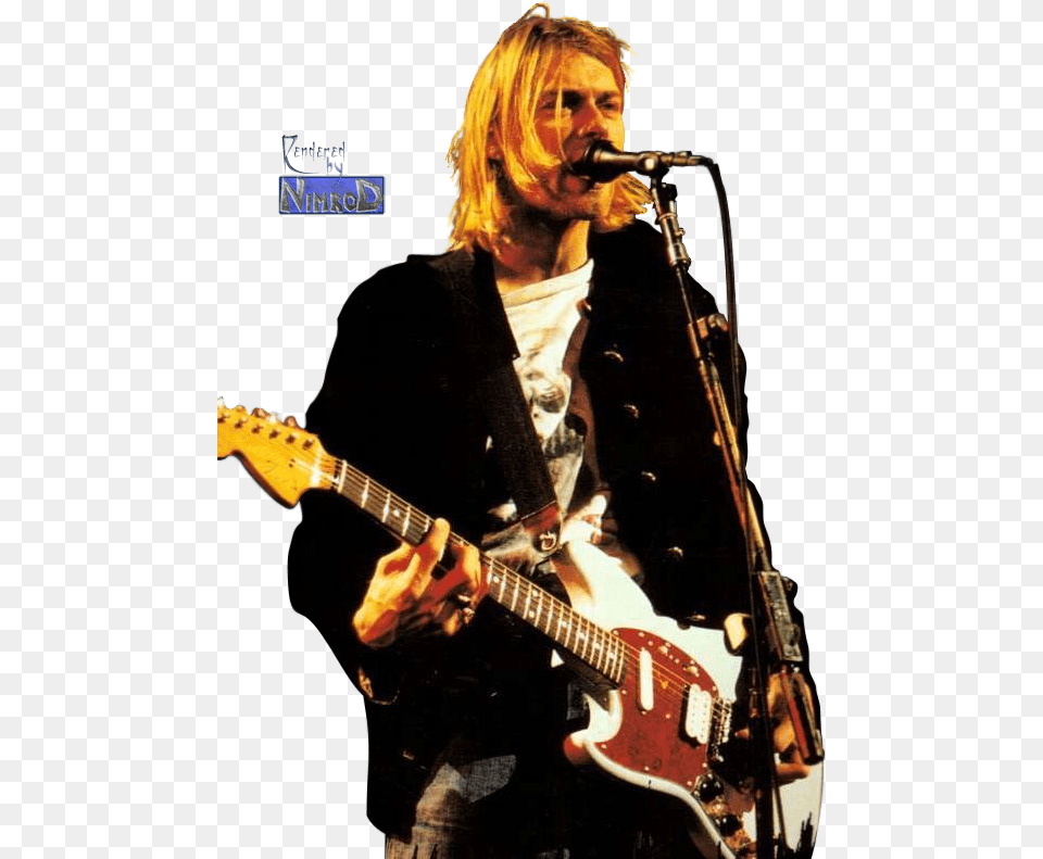 Kurtcobain Photo Kurtcobain Wanting To Be Someone Else Is A Waste Of The Person, Musical Instrument, Guitar, Adult, Man Free Transparent Png