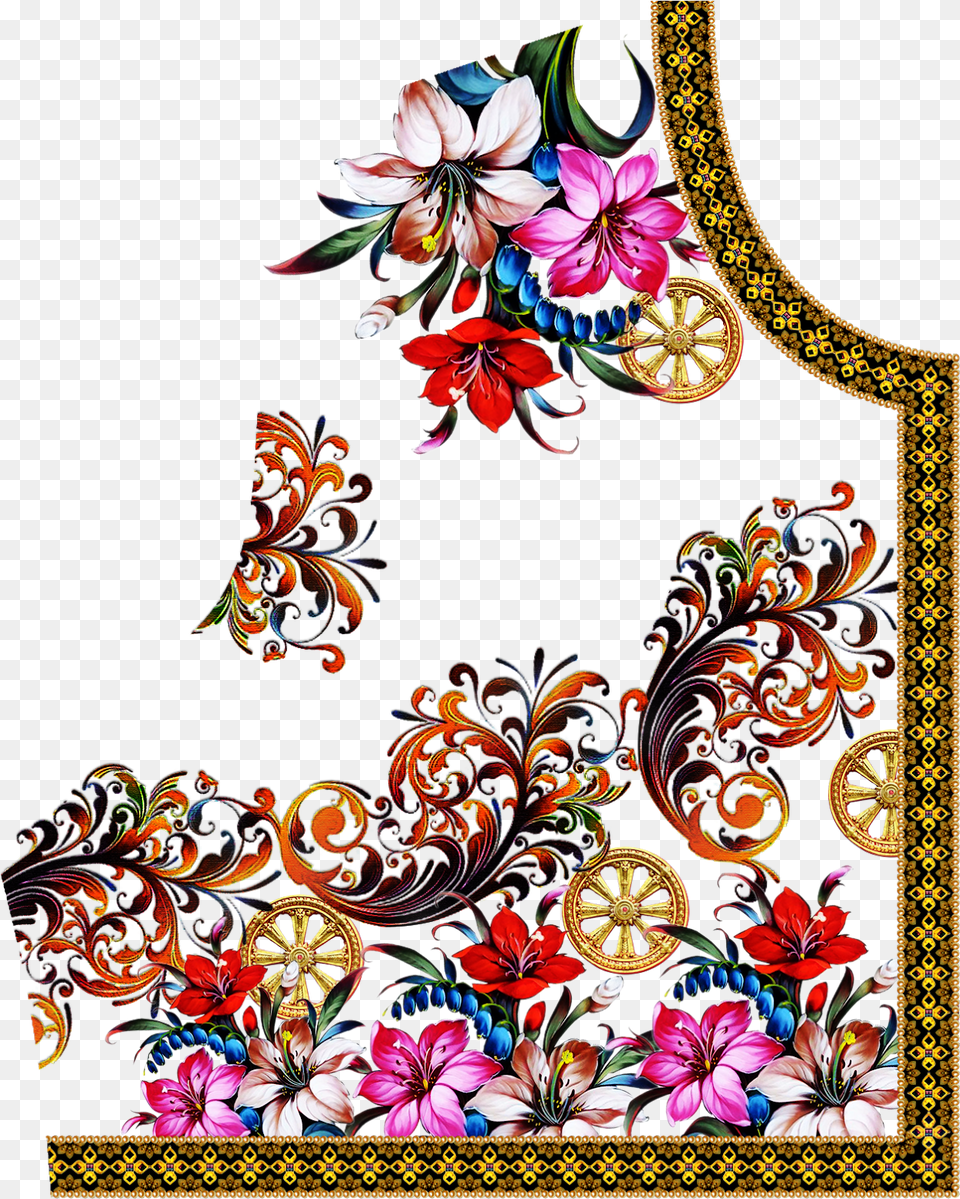 Kurti Design Top Digital Textile Design, Art, Floral Design, Graphics, Pattern Png Image