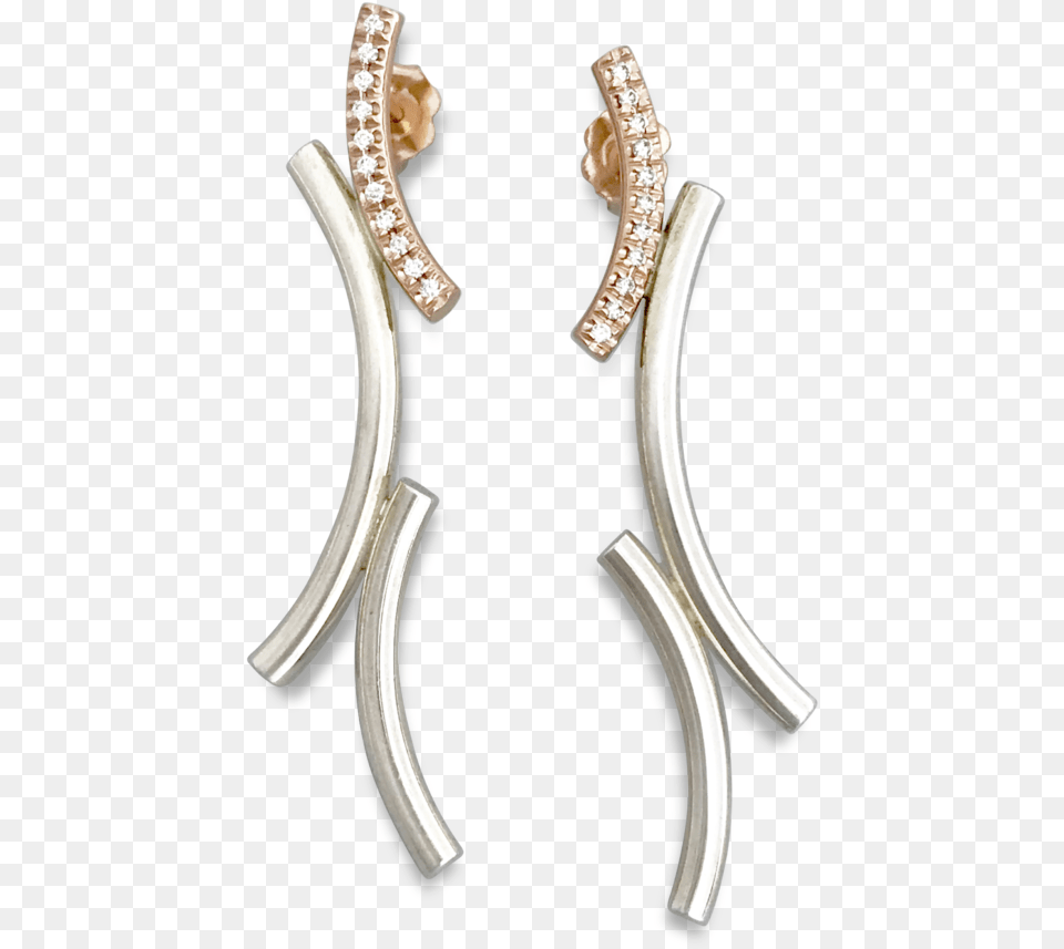 Kurvene Diamond Earrings Rose Gold Sterling Silver Earrings, Accessories, Earring, Gemstone, Jewelry Free Png Download