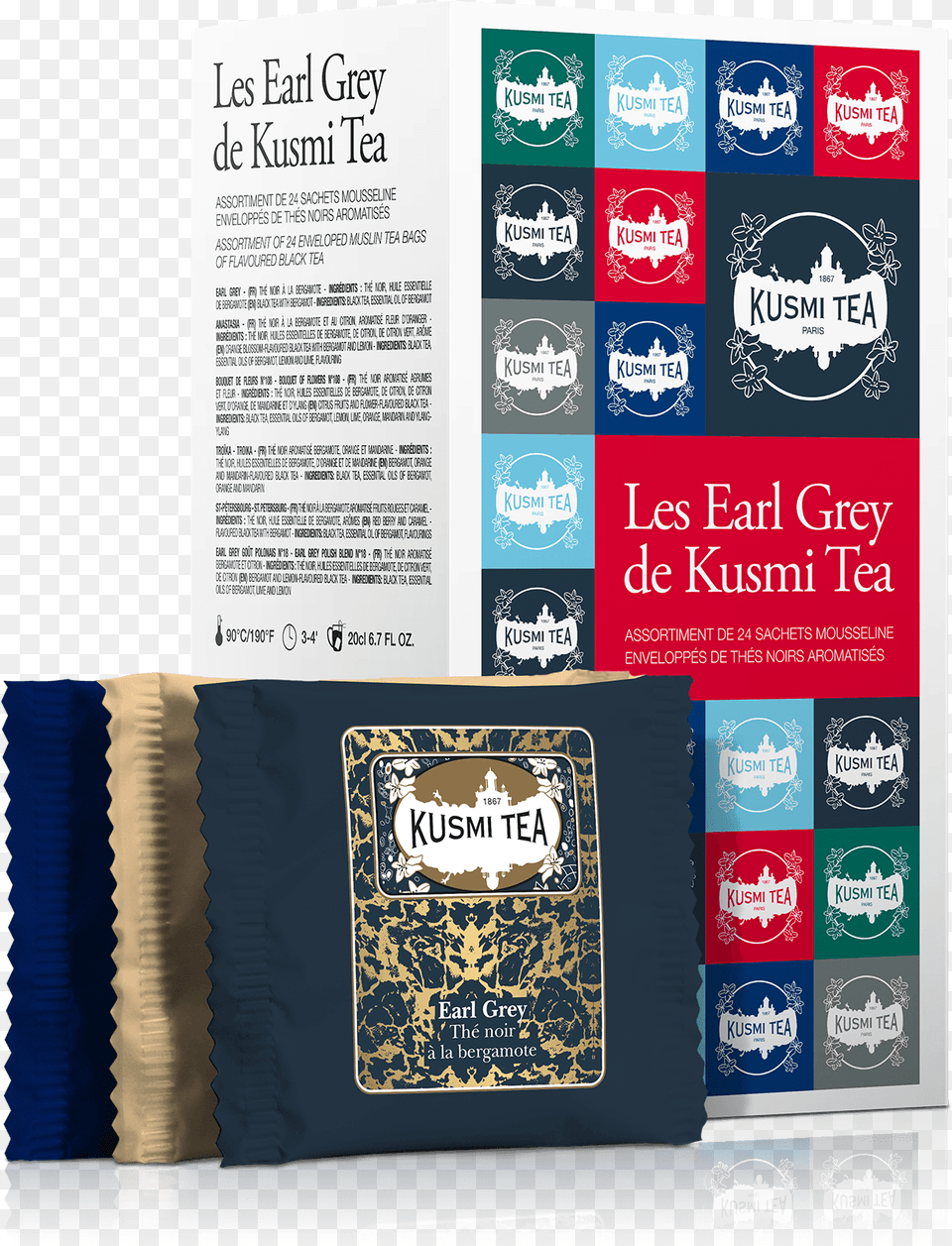 Kusmi Tea Bags, Advertisement, Poster Png Image