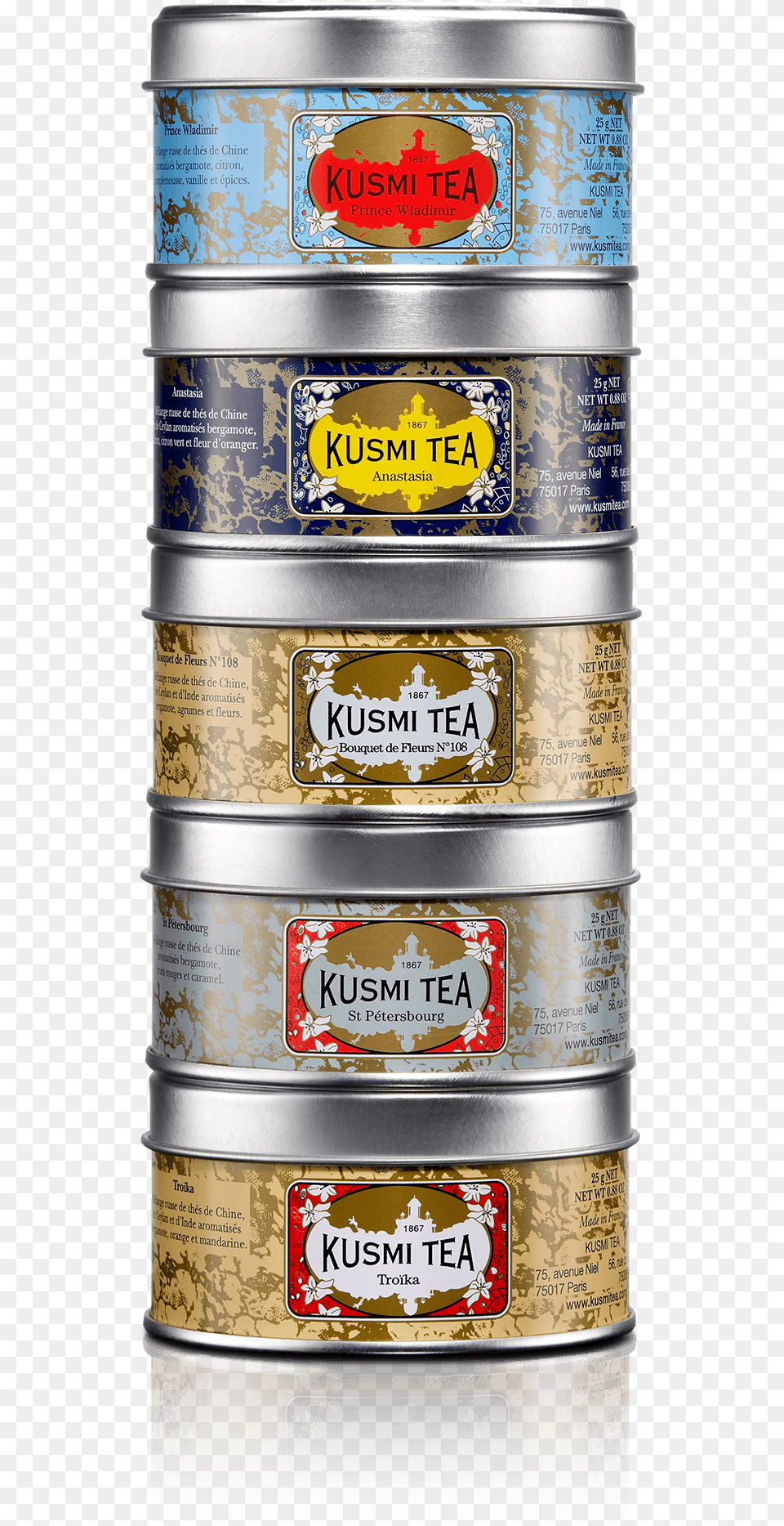 Kusmi Tea Russian Blends Tea Assortment Mix, Can, Tin, Aluminium Free Png