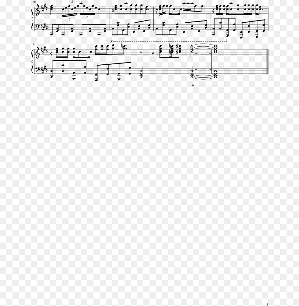 Kuusou Mesorogiwi Sheet Music Composed By Arranged Kuusou Mesorogiwi, Gray Free Transparent Png