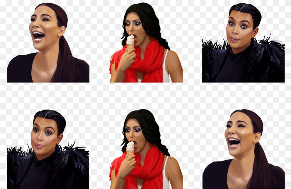 Kuwkimye Kimkardashianwest Com New Kimoji Pack Collage, Adult, Female, Person, Woman Png