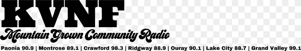 Kvnf Public Radio Logo Calligraphy, Gray Png Image