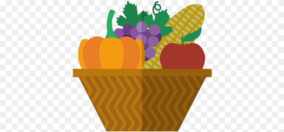 Kwanzaa Harvest Basket Icon Transparent, Food, Produce, Fruit, Plant Free Png