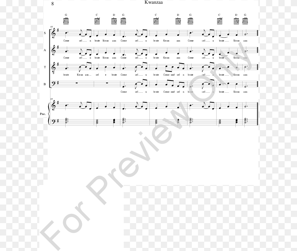 Kwanzaa Thumbnail Kwanzaa Thumbnail Britten Variations March Of The Boyars Clarinet, Sheet Music Free Png Download