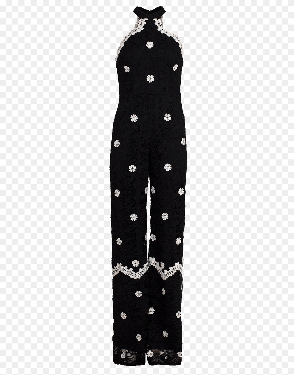 Kyla Halter Wide Leg Lace Jumpsuit Blackwhite Alexis, Pattern, Clothing, Dress, Coat Free Png Download