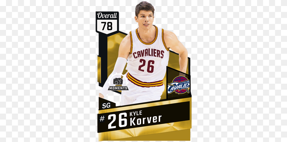 Kyle Korver Gold Card Custom Myteam Cards, Clothing, Shirt, Adult, Male Png Image