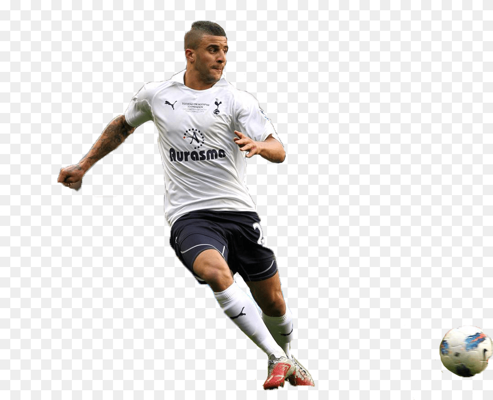 Kyle Walker Hd Wallpaper Kick Up A Soccer Ball Full Size Football Boot, Sphere, Adult, Person, Man Free Png