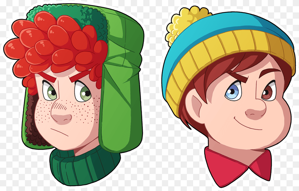 Kyle With Freckles And Cartman With Heterochromia A Eric Cartman Heterochromia, Publication, Book, Comics, Baby Free Transparent Png