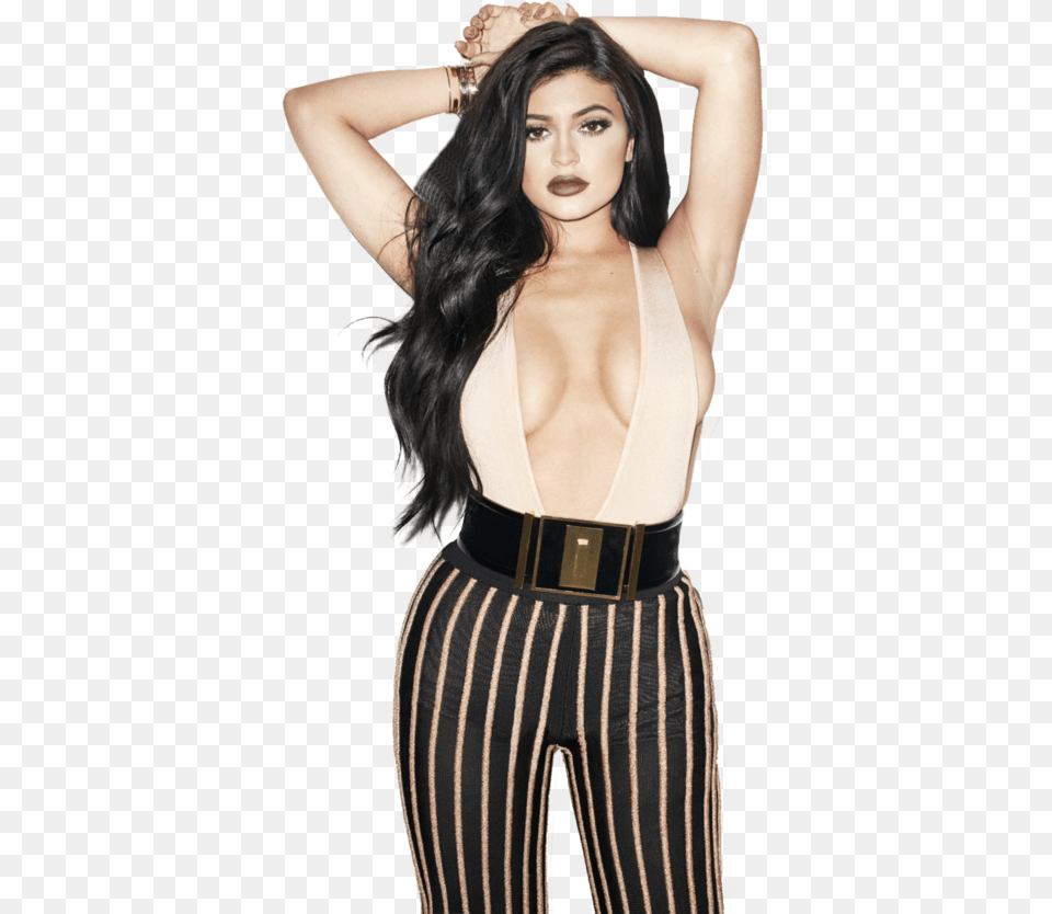 Kylie Jenner Jenner And Kylie Image Kylie Jenner Glamour Shoot, Person, Pants, Hair, Black Hair Free Png Download