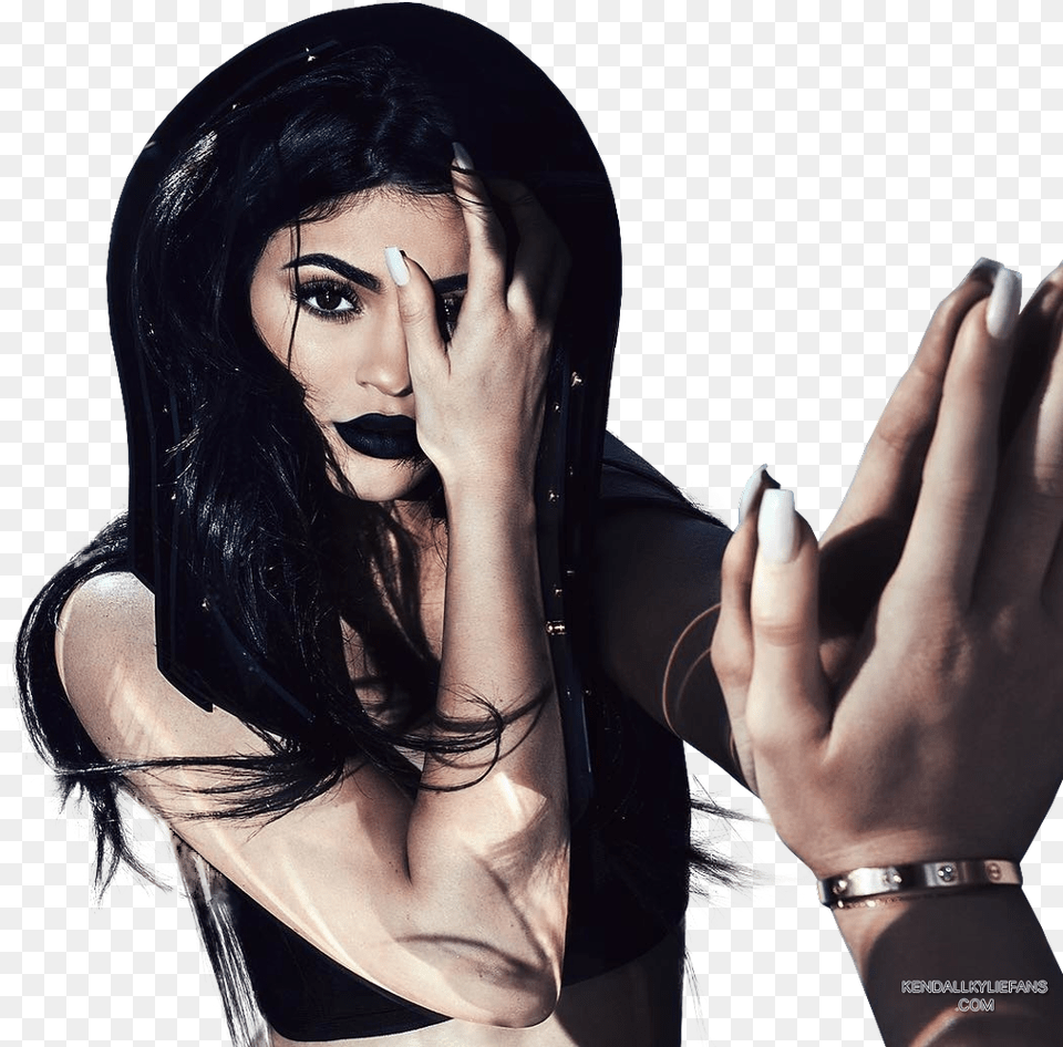 Kylie Jenner Kyliekristenjenner Mariahcarey Mariahcareyfreetoedit Kendall Jenner Gothic Shoot, Woman, Person, Hand, Finger Free Transparent Png