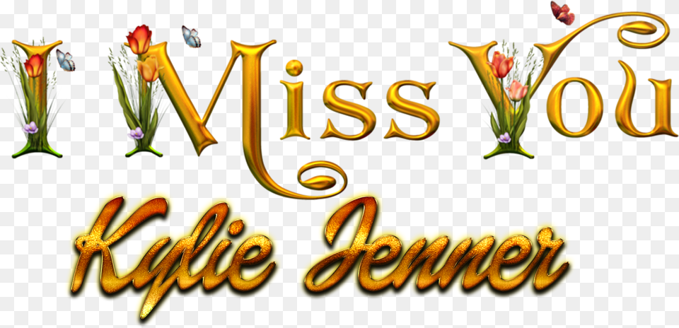 Kylie Jenner Miss You Name Calligraphy, Plant, Text Free Png Download