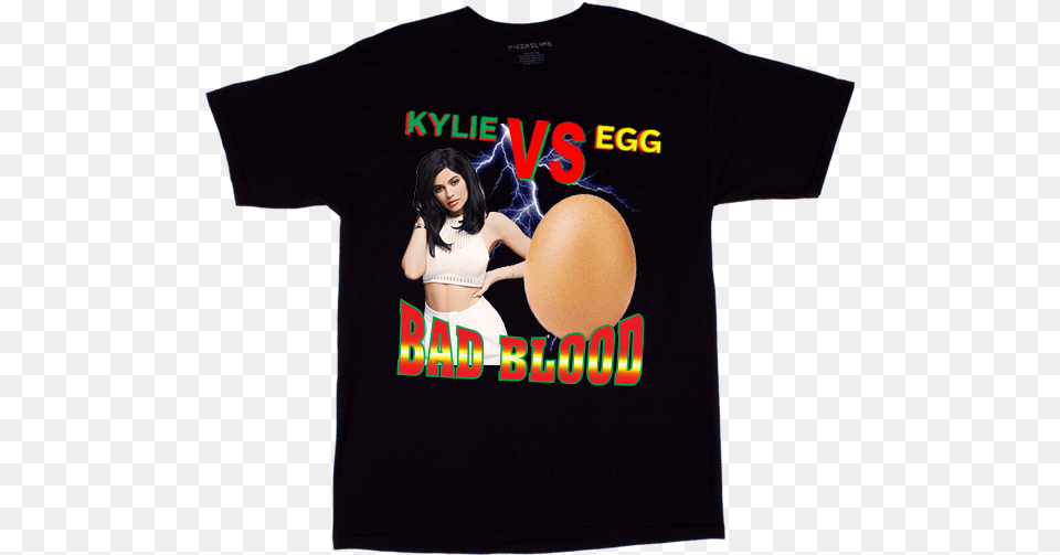 Kylie Vs Egg T Shirt, Clothing, T-shirt, Adult, Female Free Png
