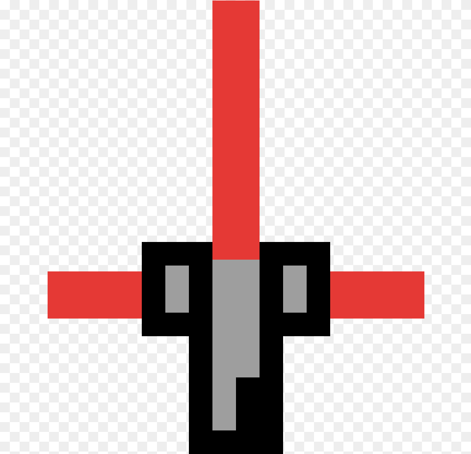 Kylo Ren Lightsaber Cross, Sword, Weapon Png Image