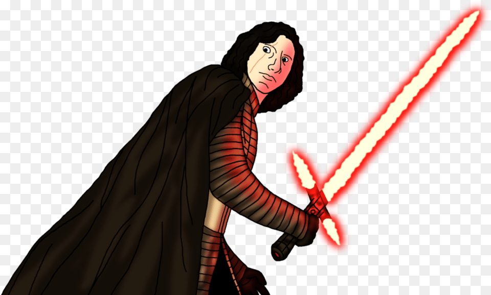 Kylo Ren The Last Jedi Clipart Kylo Kylo Ren Lightsaber, Adult, Fashion, Female, Person Free Png