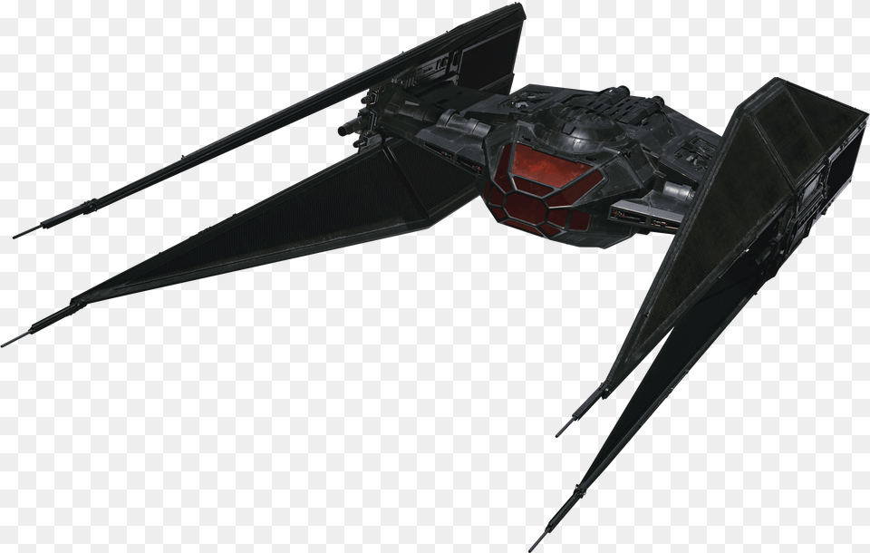 Kylo Ren Tie Fighter, Aircraft, Transportation, Vehicle, Spaceship Png