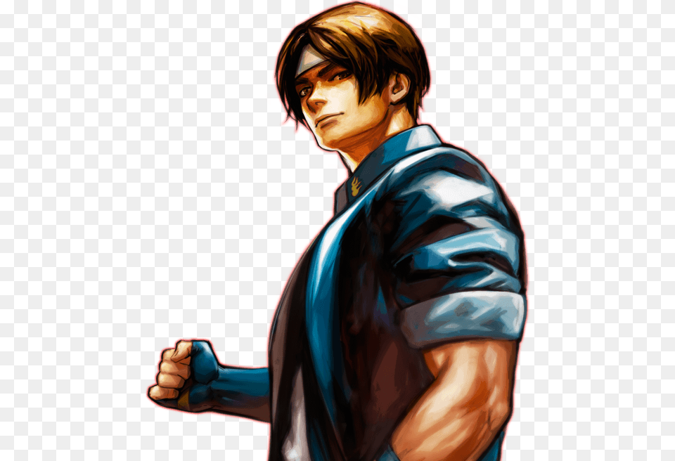 Kyo Kusanagi Official Art Core Masters King Of Fighters Kyo Kusanagi, Clothing, Coat, Adult, Person Free Transparent Png