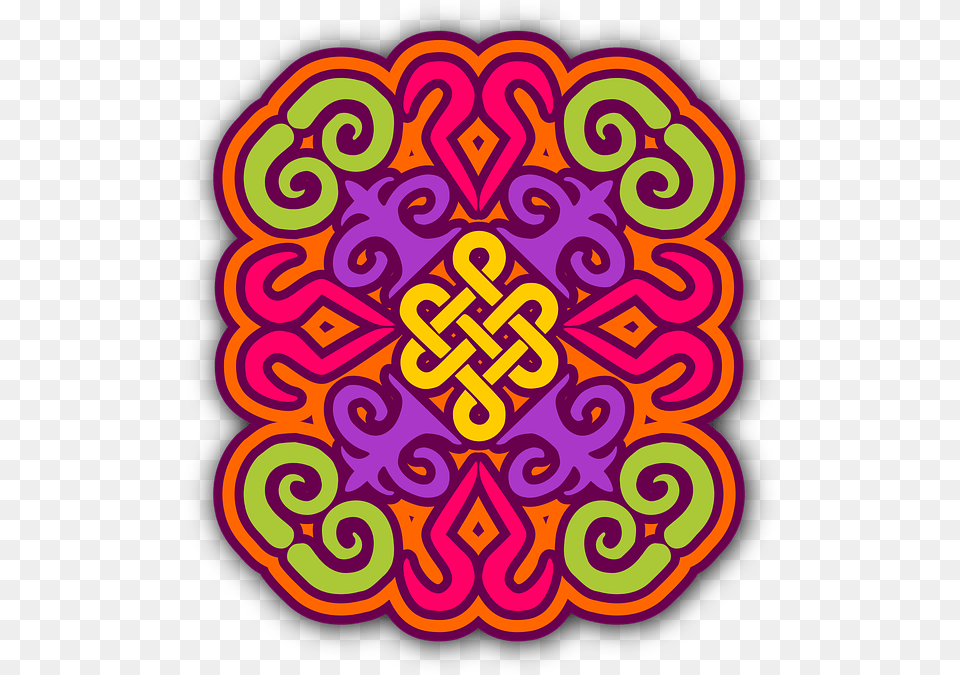 Kyrgyz Pattern Mandala Colorful Ornament Circle, Art, Graphics, Dynamite, Weapon Png Image