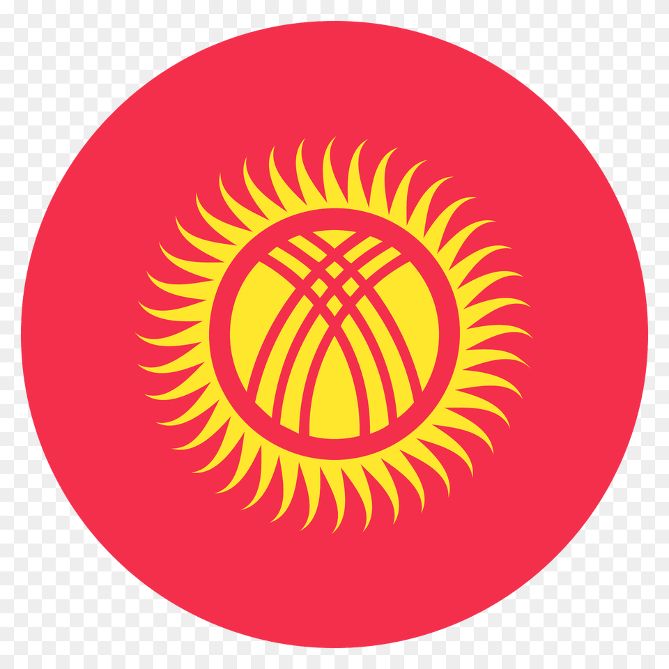 Kyrgyzstan Flag Emoji Clipart, Logo, Emblem, Symbol Png Image
