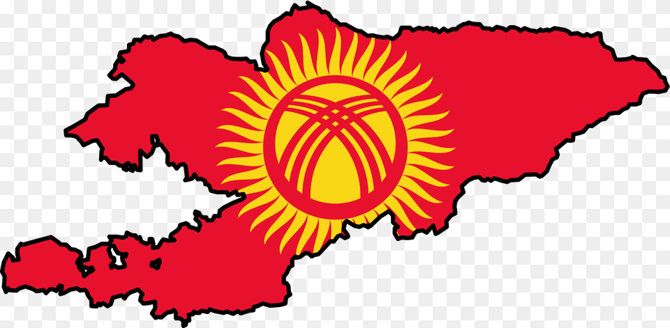 Kyrgyzstan Flag Map, Outdoors, Nature, Food, Ketchup Free Png