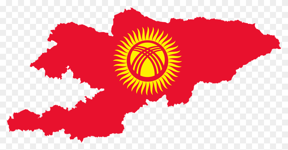 Kyrgyzstan Map Flag Clipart, Pattern, Logo Png Image