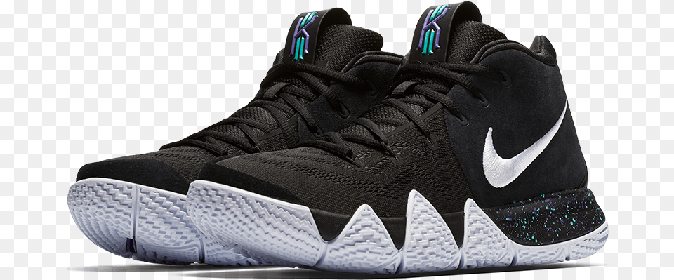 Kyrie 4 Black White Kyrie 4 Black And Blue, Clothing, Footwear, Shoe, Sneaker Free Png Download