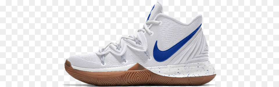 Kyrie 5 White And Blue, Clothing, Footwear, Shoe, Sneaker Png Image