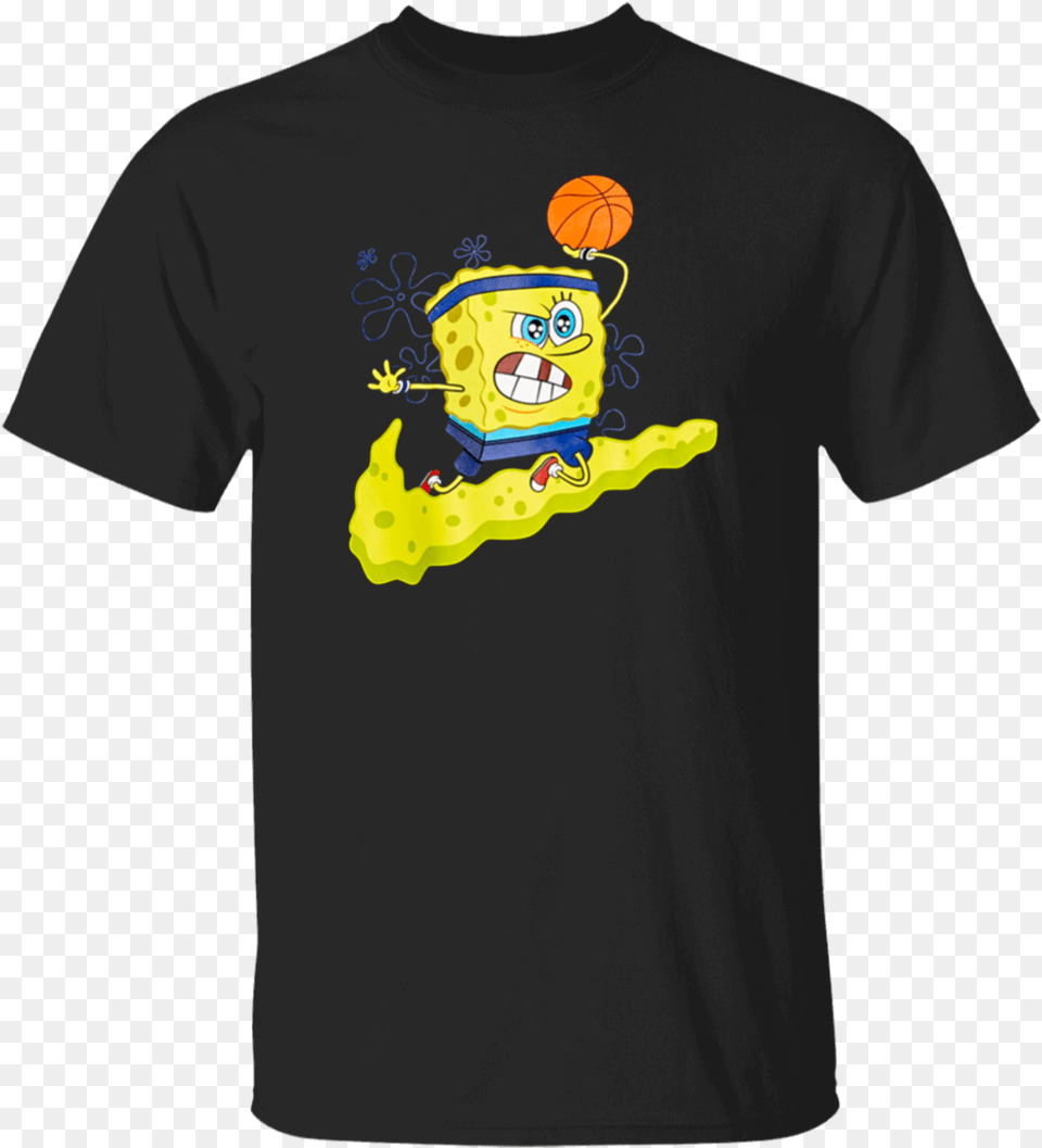 Kyrie Irving Basketball Spongebob Shirts Black Cotton T Best Nba T Shirts, Clothing, T-shirt, Face, Head Free Png