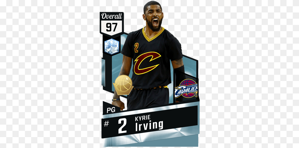 Kyrie Irving Diamond Card Reggie Miller Nba, Sphere, Clothing, Shirt, Person Png Image