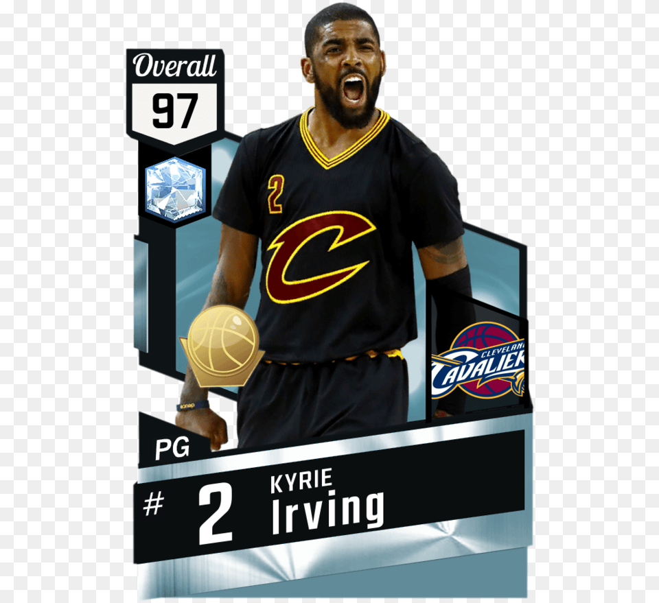 Kyrie Irving Myteam Diamond Card Jr Smith Nba, Sphere, Adult, Soccer Ball, Soccer Png Image