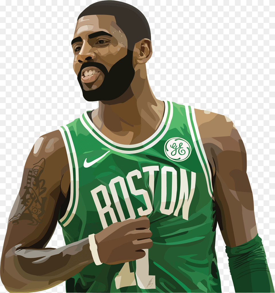 Kyrie Irving Vector Illustration Kyrie Irving Celtics, Adult, Person, Man, Male Free Png Download