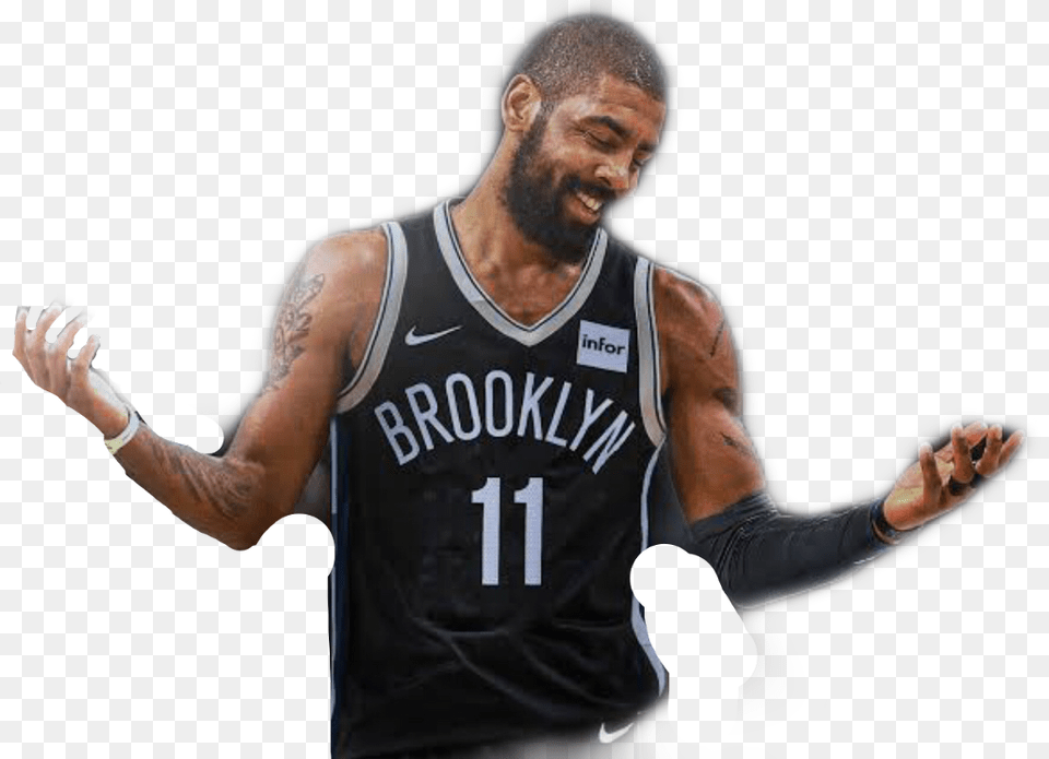 Kyrie Kyrieirving Nba Basketball Nets Freetoedit Nike Kyrie Flytrap, Shirt, Clothing, Adult, Person Free Transparent Png
