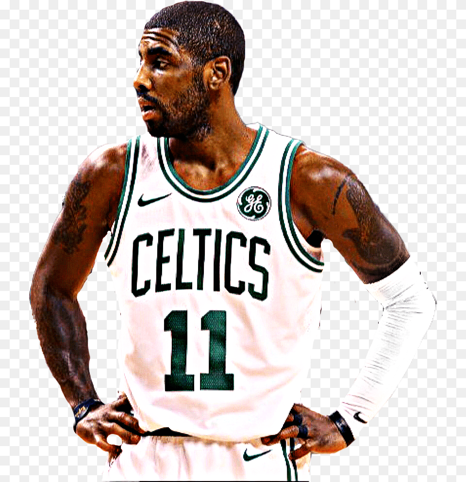 Kyrieirving Celtics Nba Evdz 30 Freetoedit Boston Celtics Jersey, Clothing, People, Person, Shirt Free Png Download