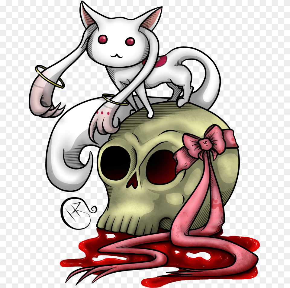 Kyubey From Modoka Magica Cartoon, Book, Publication, Comics, Animal Free Png