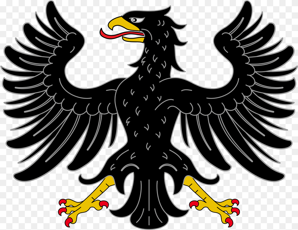 L Aquila Coat Of Arms Download Italy Eagle Coat Of Arms, Animal, Beak, Bird, Emblem Free Transparent Png