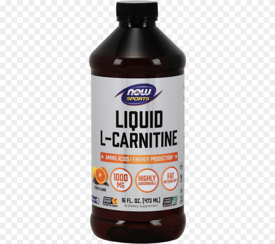 L Carnitine Liquid 1000 Mg Citrus Now Sport L Carnitine, Syrup, Food, Seasoning, Shaker Free Png Download