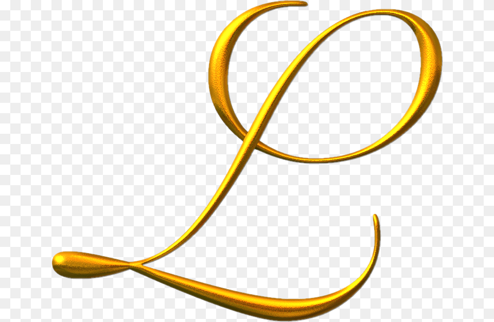L Clipart Initial Gold Letter L, Cutlery, Smoke Pipe, Calligraphy, Handwriting Png