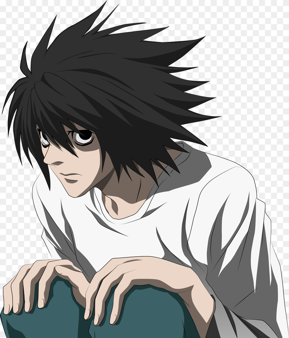 L Death Note, Book, Comics, Publication, Person Free Transparent Png