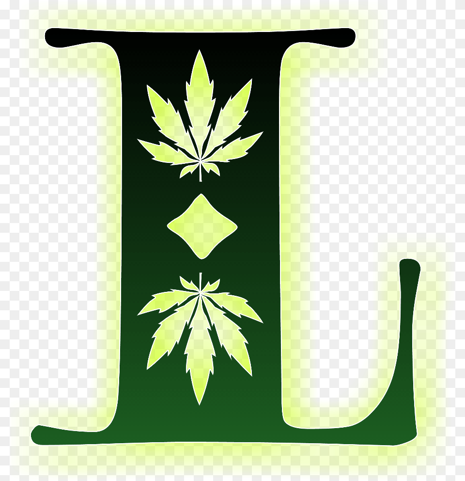 L Ele Maryjane Canabis Hoja Letra Mota Cush Illustration, Green, Leaf, Plant, Text Free Png