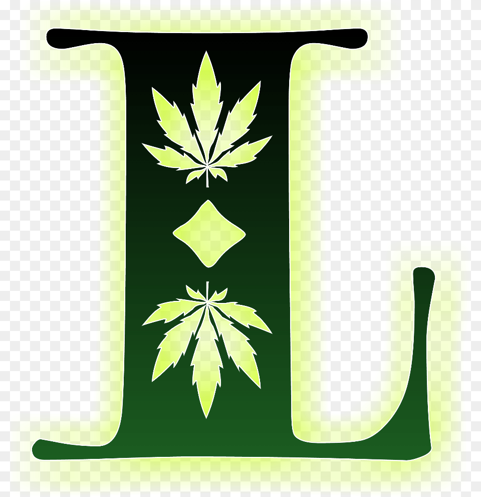 L Ele Maryjane Canabis Hoja Letra Mota Cush Marihuana Illustration, Green, Leaf, Plant, Logo Free Png Download