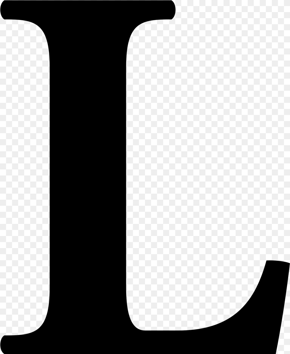 L Font, Gray Free Png