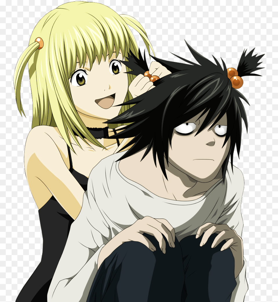 L From Death Note Pictures L Lawliet And Misa Amane, Publication, Book, Comics, Adult Free Png Download