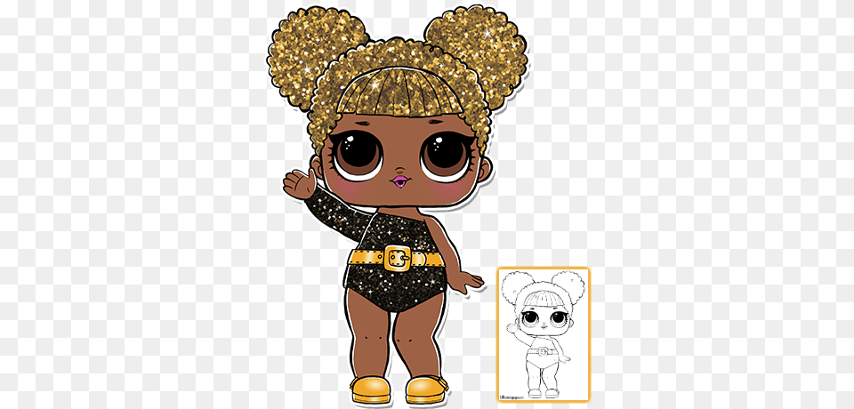 L Glitter Lol Surprise Queen Bee, Book, Comics, Publication, Baby Png